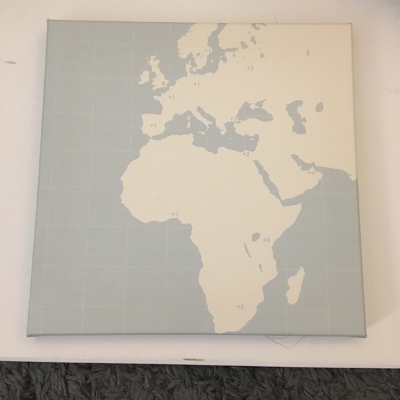 Vintage map decorative canvases - Picture 2 of 3